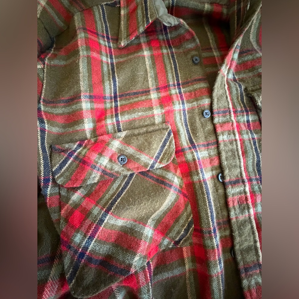 Vintage ‘70’s vibe Sears Roebuck & Co. Authentic Wool Flannel Shirt